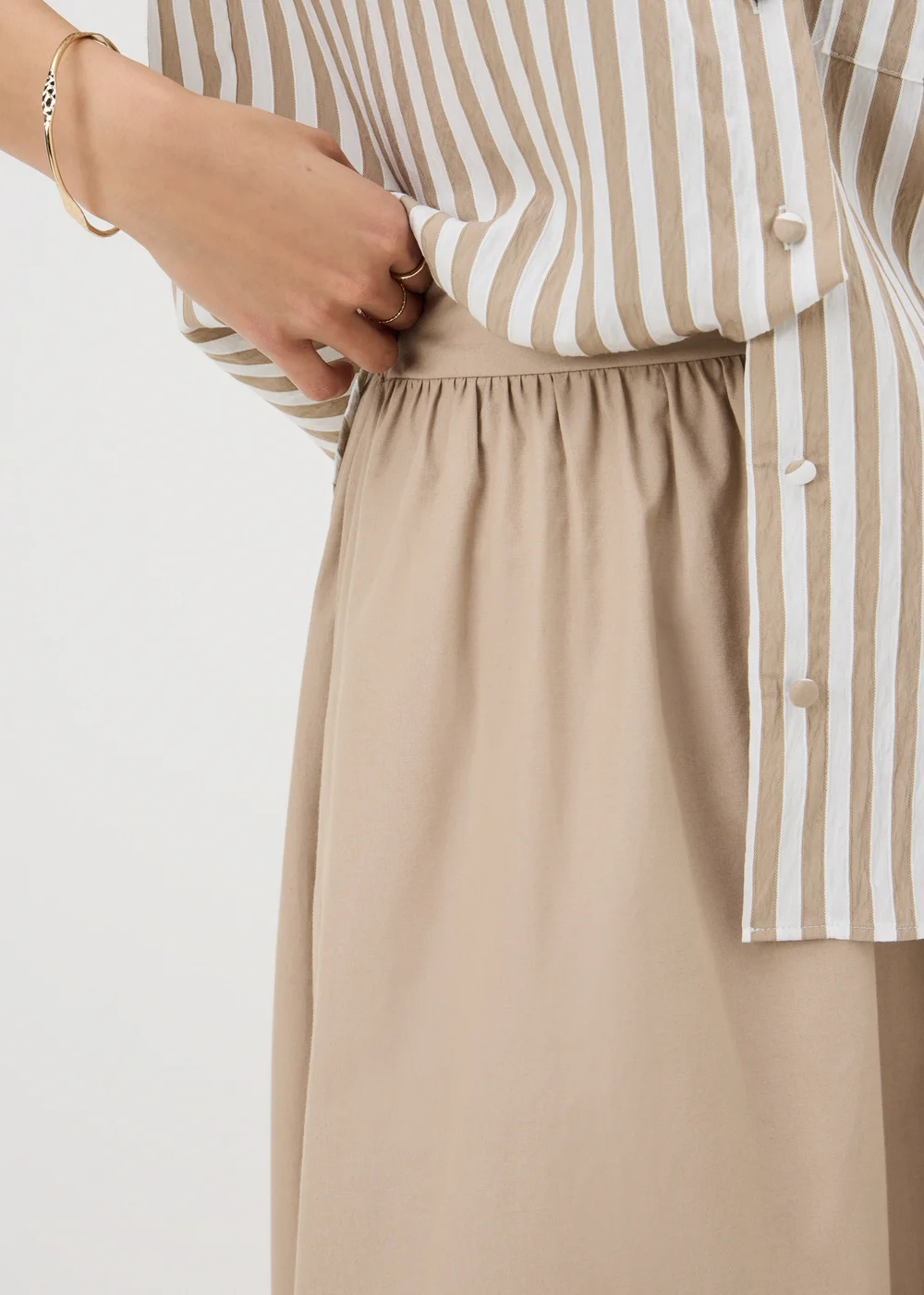 Stone Poplin Maxi Skirt - 20 Image 2