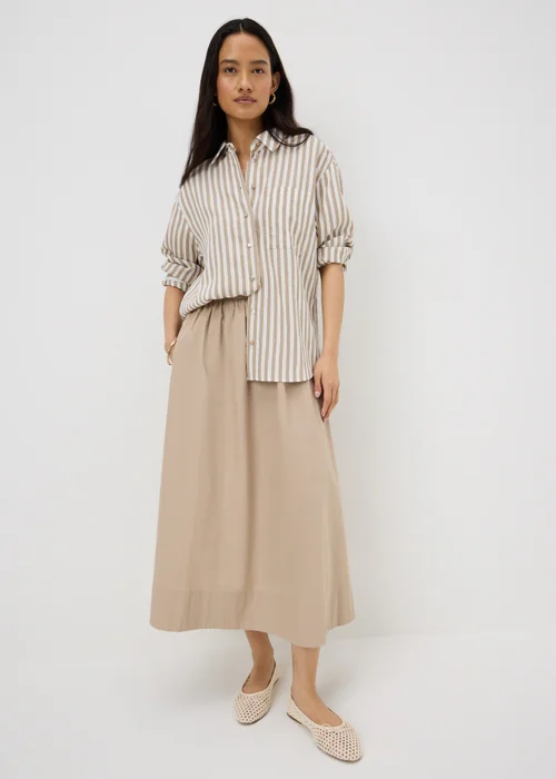 Stone Poplin Maxi Skirt - 20 Image 1