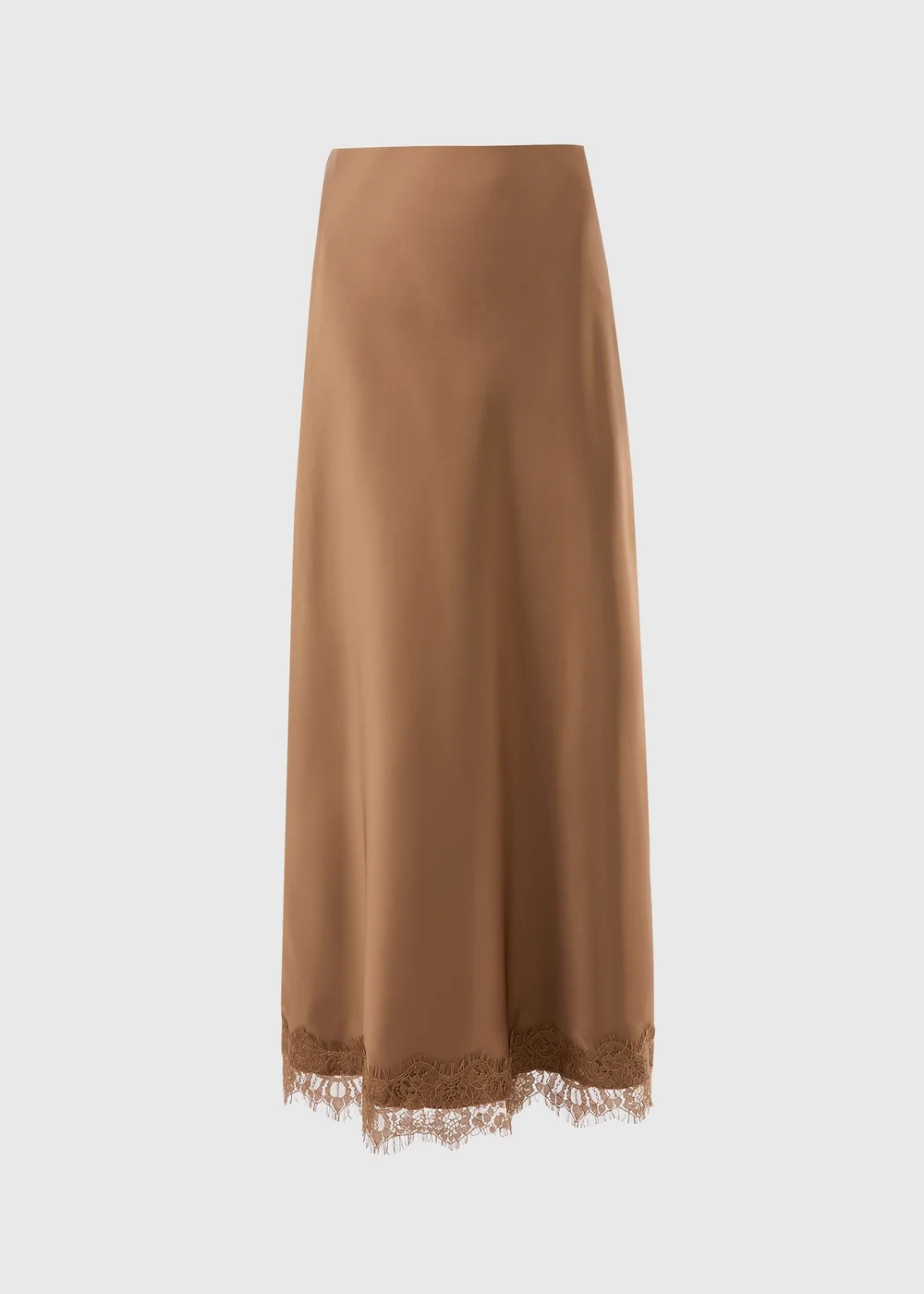 Bronze Satin Lace Trim Co Ord Maxi Skirt - 18 Image 4