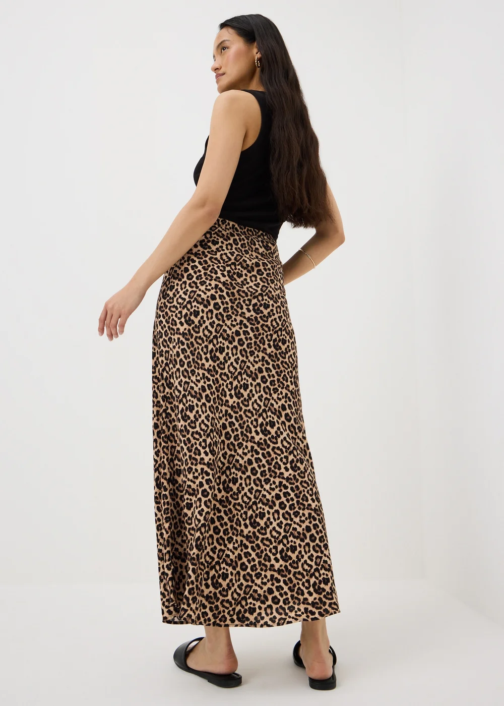 Brown Leopard Print Midaxi Co Ord Skirt - 8 Image 2