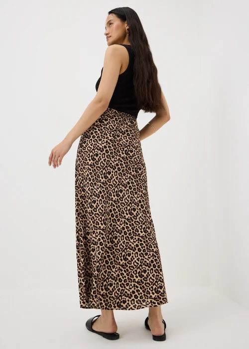 Brown Leopard Print Midaxi Co Ord Skirt - 8 Image 2