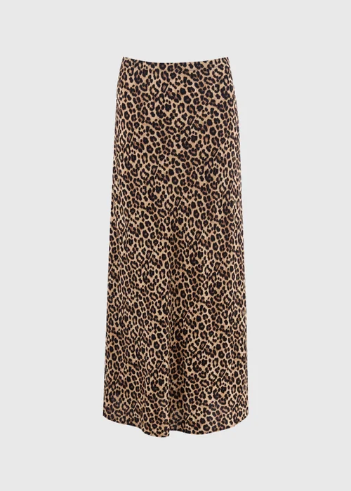 Brown Leopard Print Midaxi Co Ord Skirt - 8 Image 4