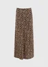 Brown Leopard Print Midaxi Co Ord Skirt - 8 Image 4