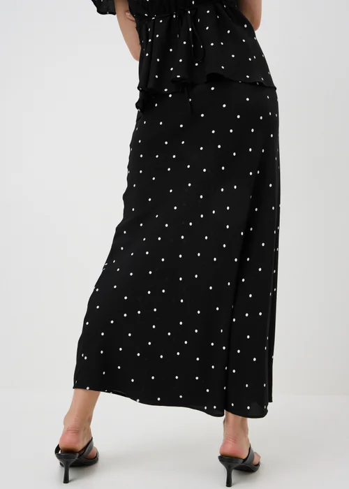 Black Spot Print Midaxi Co Ord Skirt - 10 Image 2