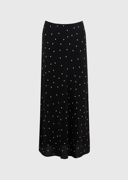Black Spot Print Midaxi Co Ord Skirt - 10 Image 4