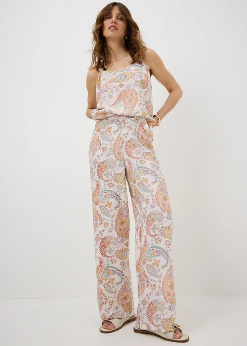 Multicolour Paisley Wide Leg Trousers - 12 S Image 1