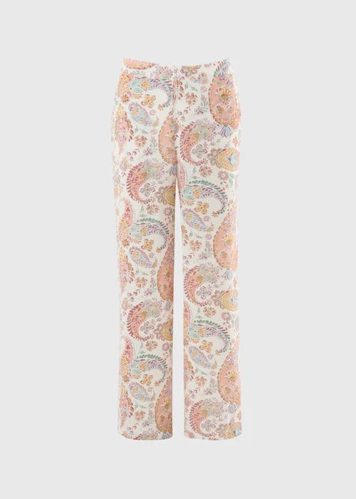 Multicolour Paisley Wide Leg Trousers - 12 S Image 4