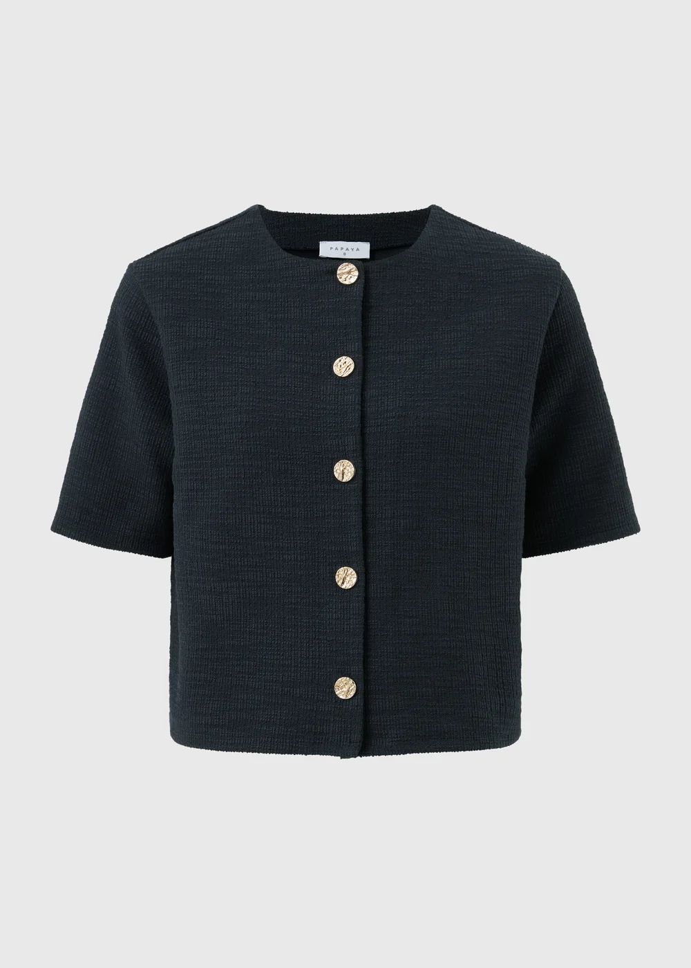 Navy Boucle Co Ord Top - 12 Image 4