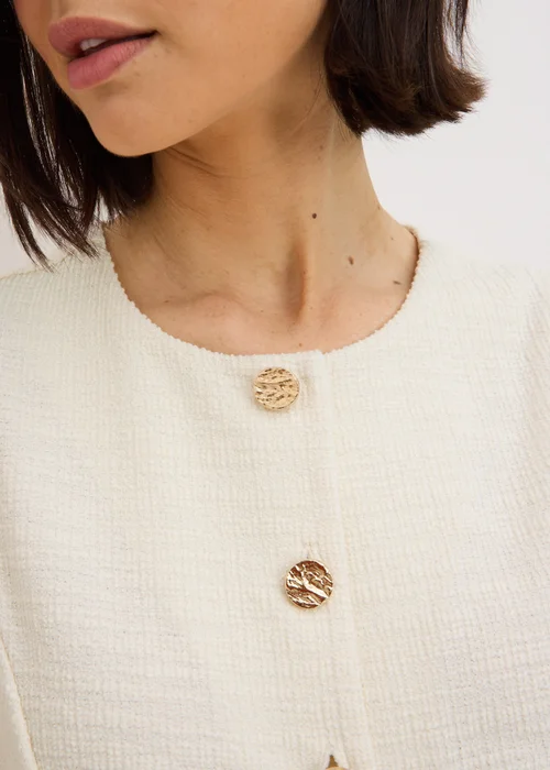 Stone Boucle Co Ord Waistcoat - 20 Image 3