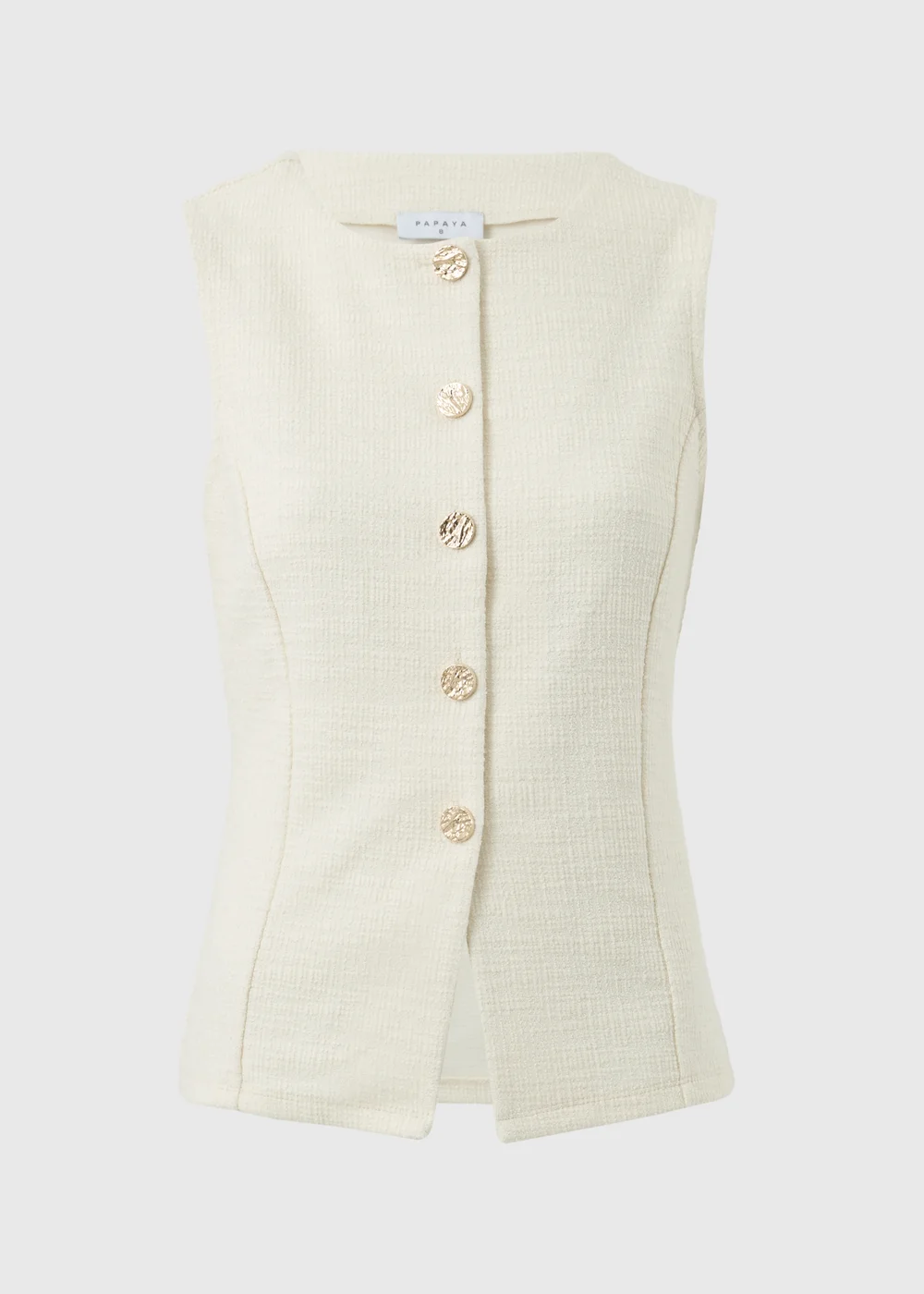 Stone Boucle Co Ord Waistcoat - 20 Image 4