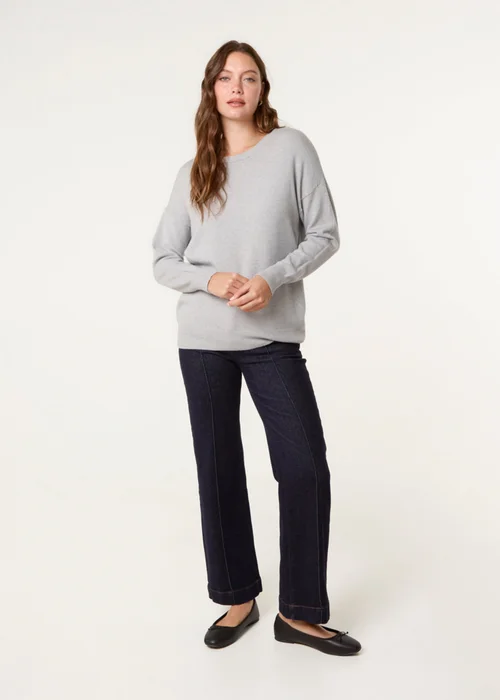 Blue Vanilla Grey Round Neck Jumper - 18-20 Image 2