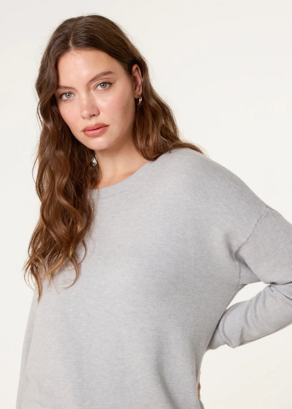 Blue Vanilla Grey Round Neck Jumper - 18-20 Image 3