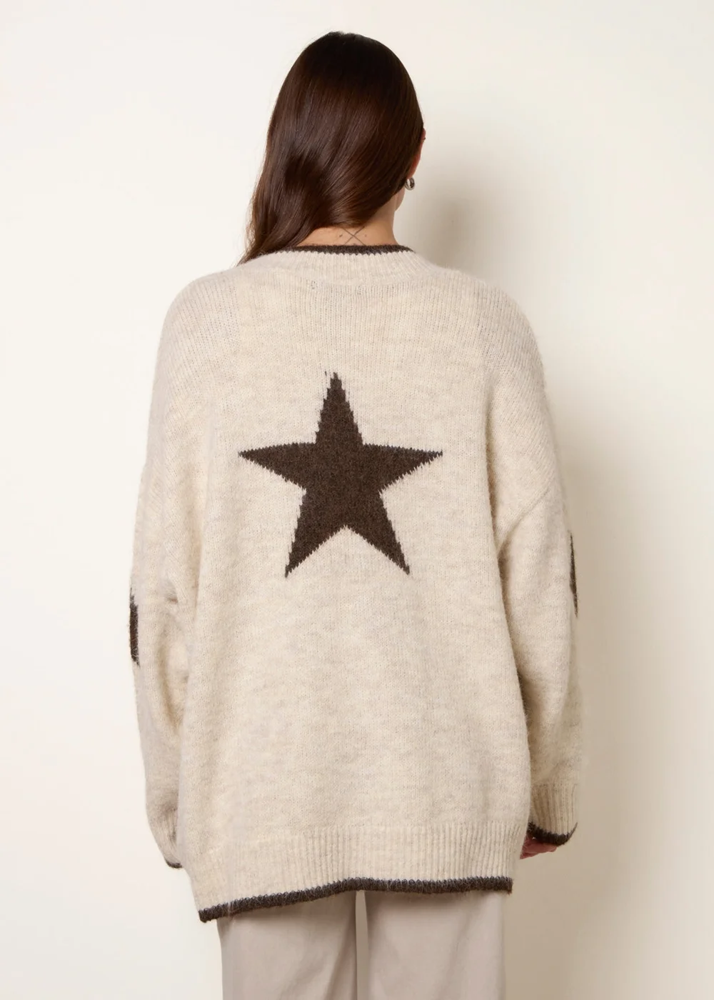 Blue Vanilla Beige Star Cardigan - One Size Image 4