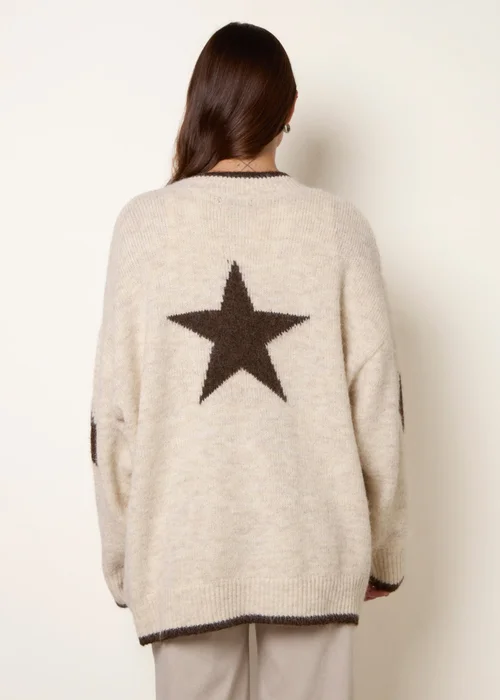 Blue Vanilla Beige Star Cardigan - One Size Image 4
