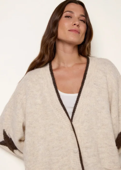 Blue Vanilla Beige Star Cardigan - One Size Image 3