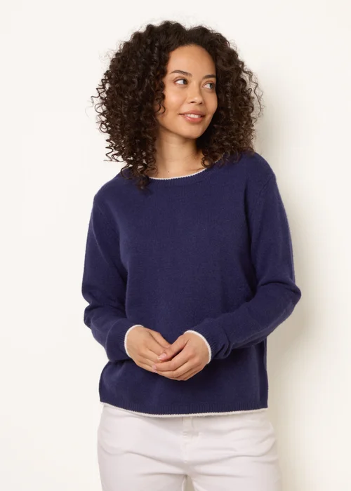 Blue Vanilla Navy Back Bow Jumper - S/M Image 2