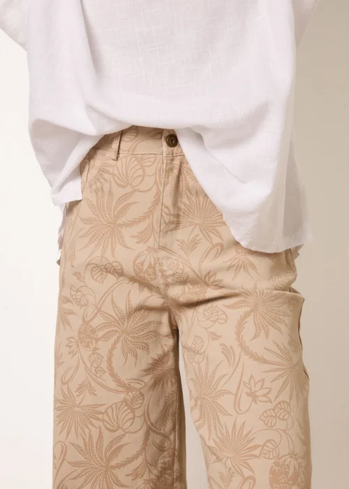 Blue Vanilla Stone Floral Printed Flared Jeans - L Image 3