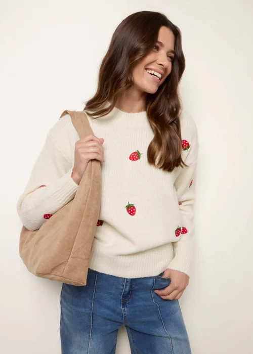 Blue Vanilla Ivory Strawberry Jumper - M/L Image 1