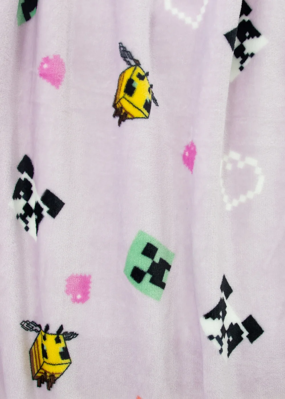 Minecraft Closeup Lilac Fleece Blanket - 100 x 150 Image 4