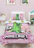 Minecraft Group Pink Duvet Cover - Single Image 1