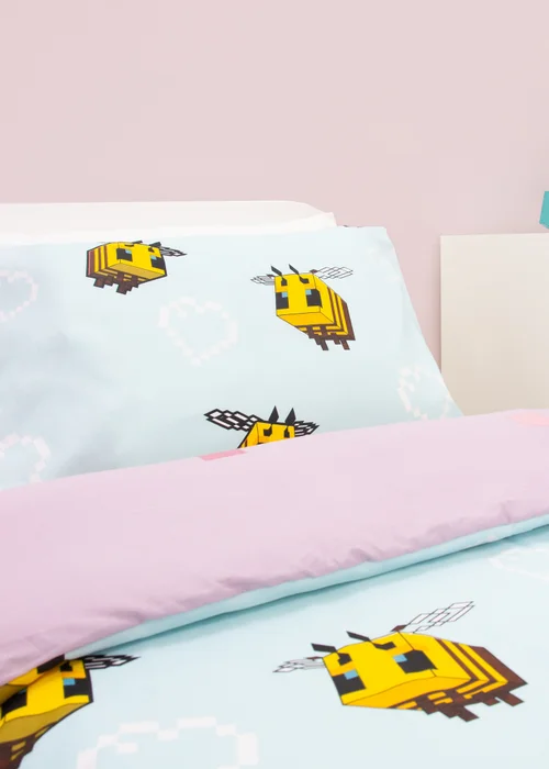 Minecraft Group Pink Duvet Cover - Single Image 4