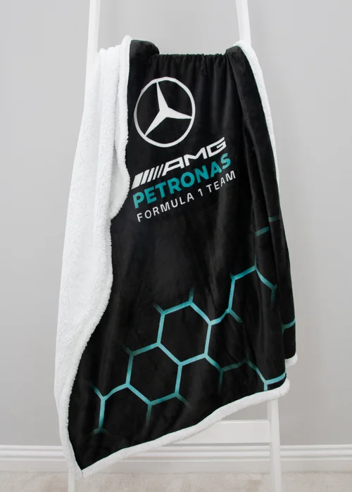 Mercedes AMG Petronas Jets Sherpa Fleece Blanket - 120 X 150 Image 1
