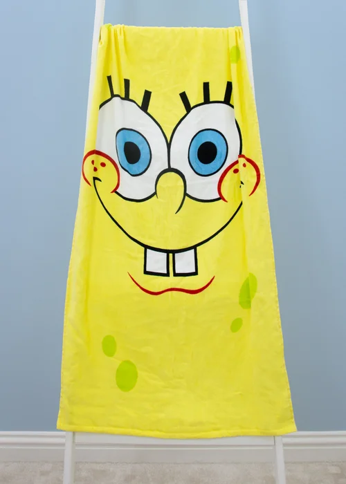 Spongebob Squarepants Yellow Squared Towel - 70x140cm Image 1