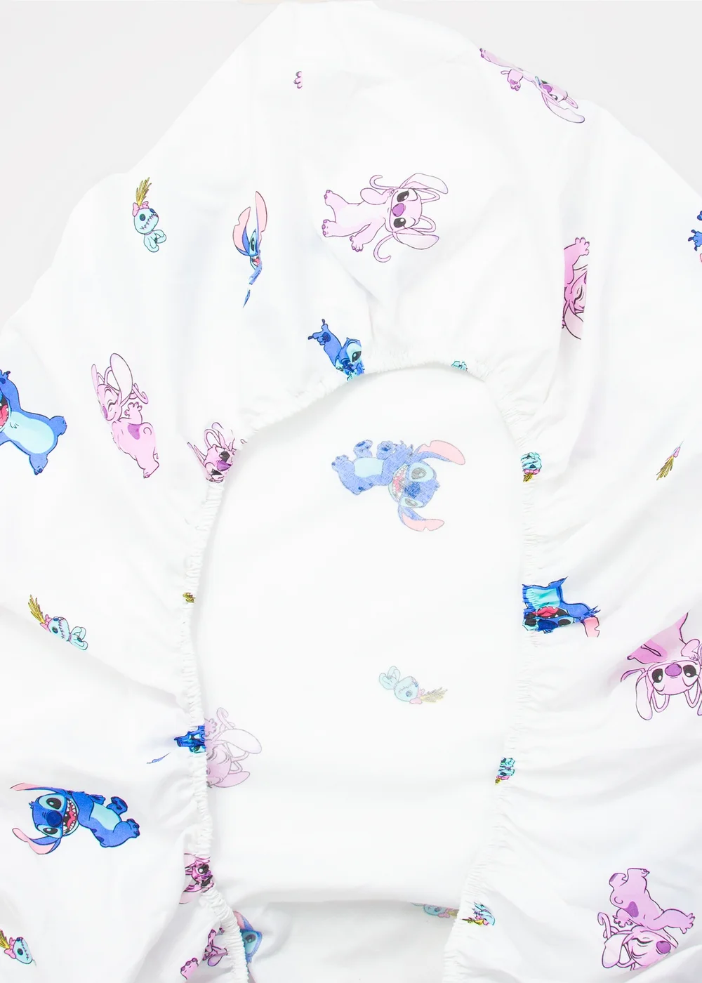 Disney Lilo & Stitch White Chill Fitted Sheet - Double Image 5