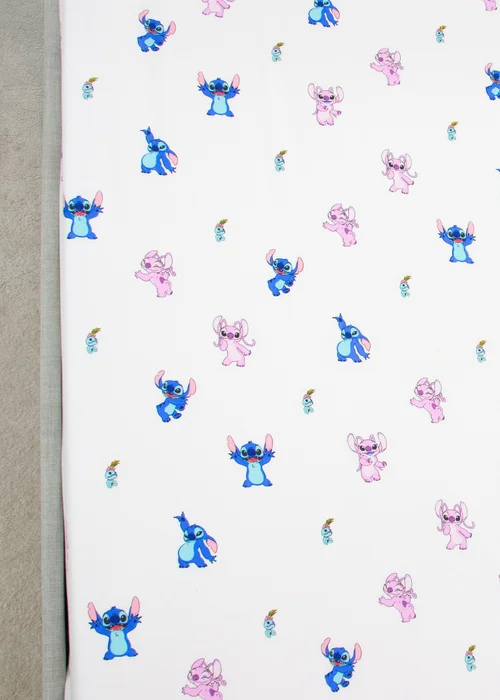 Disney Lilo & Stitch White Chill Fitted Sheet - Double Image 4