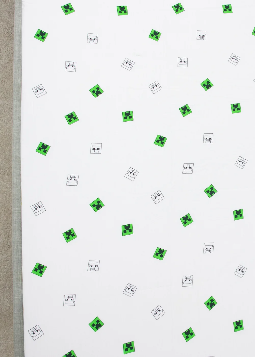 Minecraft Grids White Fitted Sheet - Double Image 4