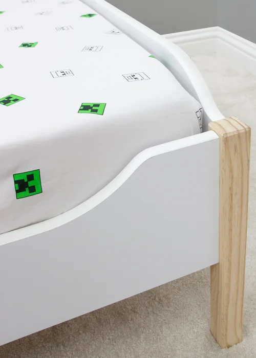 Minecraft Grids White Fitted Sheet - Single Image 3