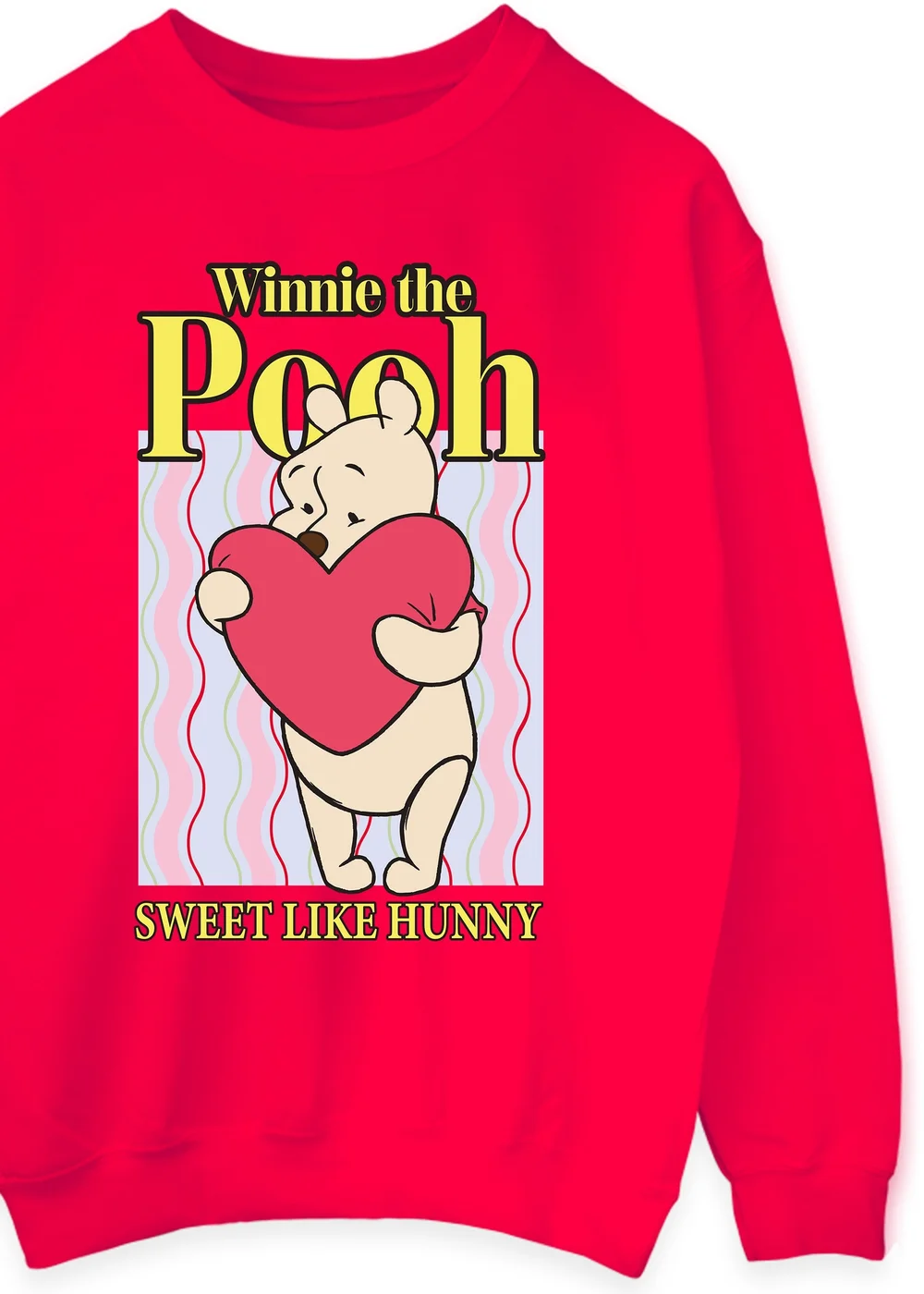 Spiral Galaxy Disney Winnie The Pooh How Sweet Red Graphic Sweatshirt - S Image 2