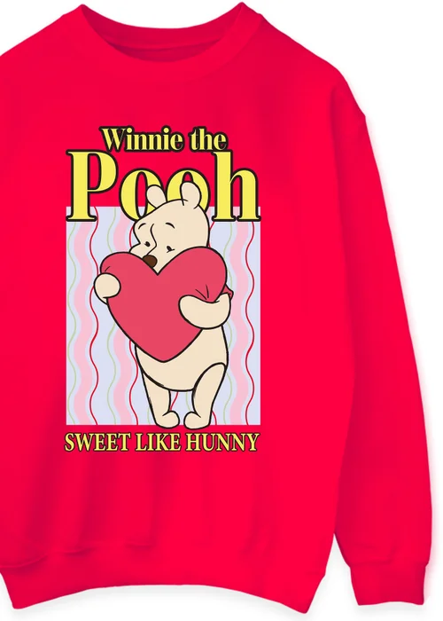 Spiral Galaxy Disney Winnie The Pooh How Sweet Red Graphic Sweatshirt - S Image 2