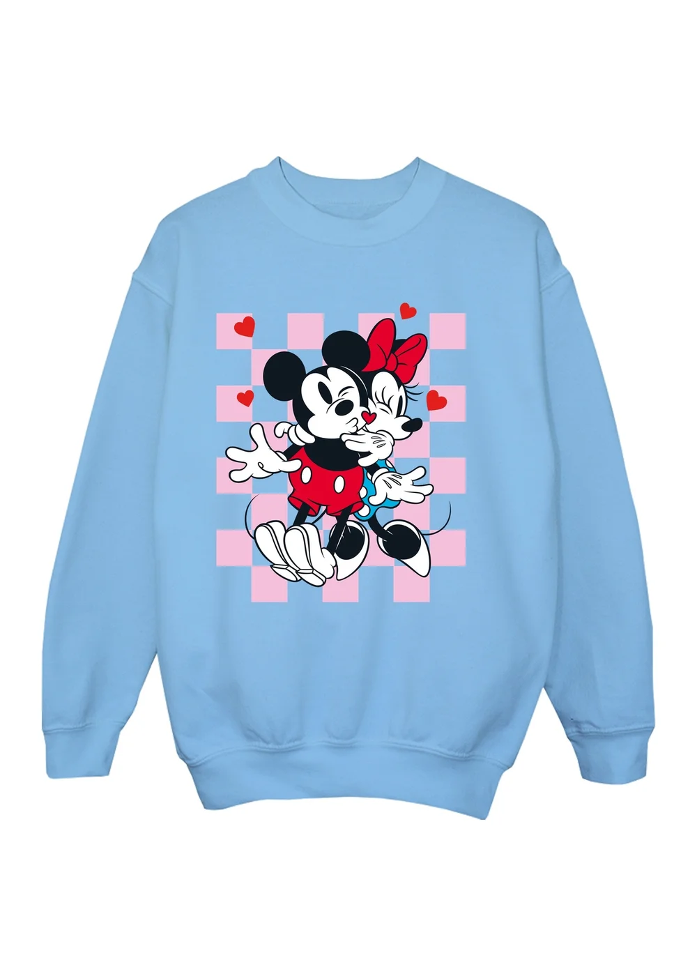 Disney Mickey Mouse Hug Girls Baby Blue Graphic Sweatshirt (3-13 Years) - 3-4 Yrs Image 1