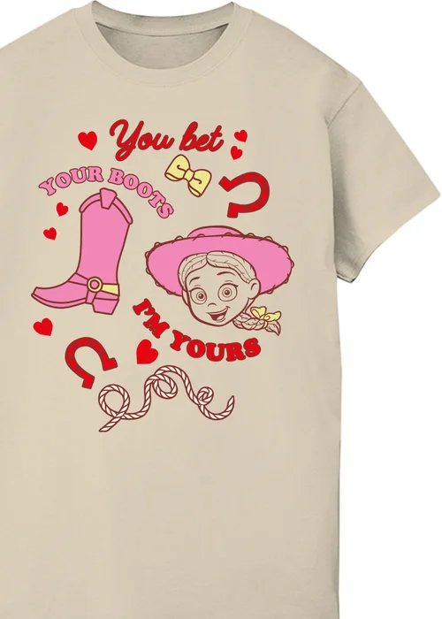 Disney Toy Story Jessie I Love You Sand Graphic Boyfriend Fit T-Shirt - 2XL Image 2