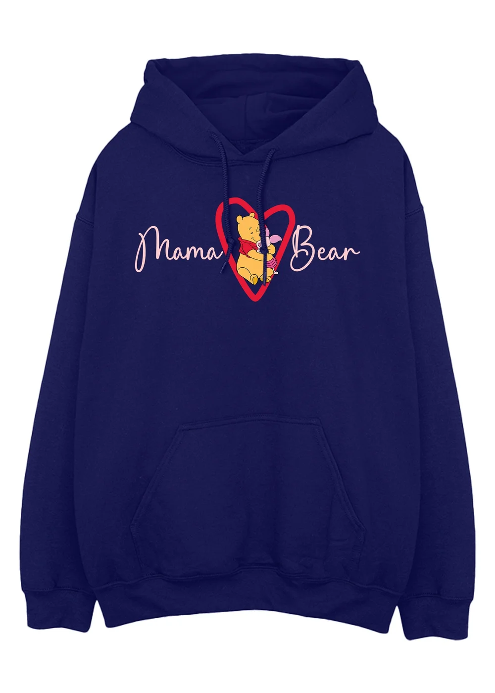 Disney Winnie The Pooh Mama Bear Navy Blue Graphic Hoodie - XL Image 1