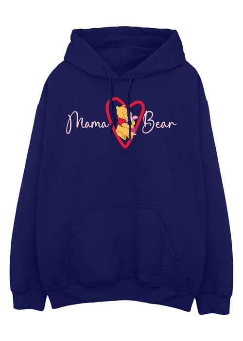 Disney Winnie The Pooh Mama Bear Navy Blue Graphic Hoodie - XL Image 1