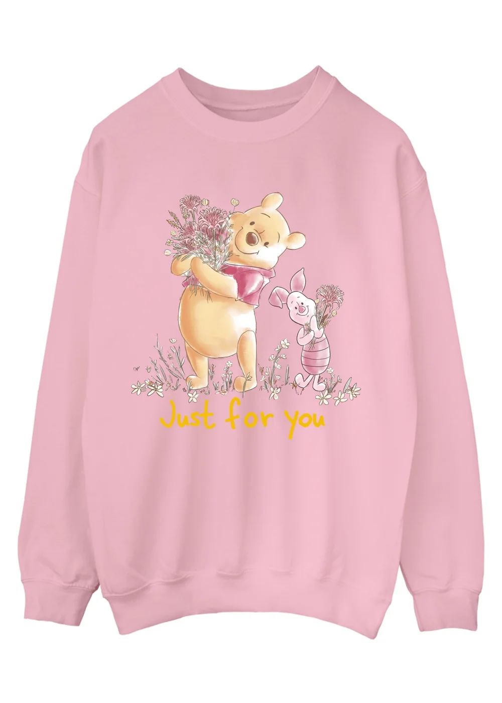 Disney Winnie The Pooh Just For You Pink Graphic Sweatshirt - M Image 1