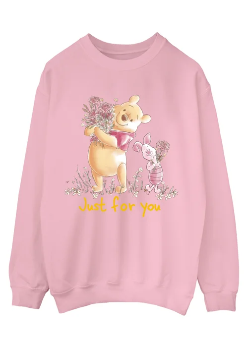 Disney Winnie The Pooh Just For You Pink Graphic Sweatshirt - M Image 1