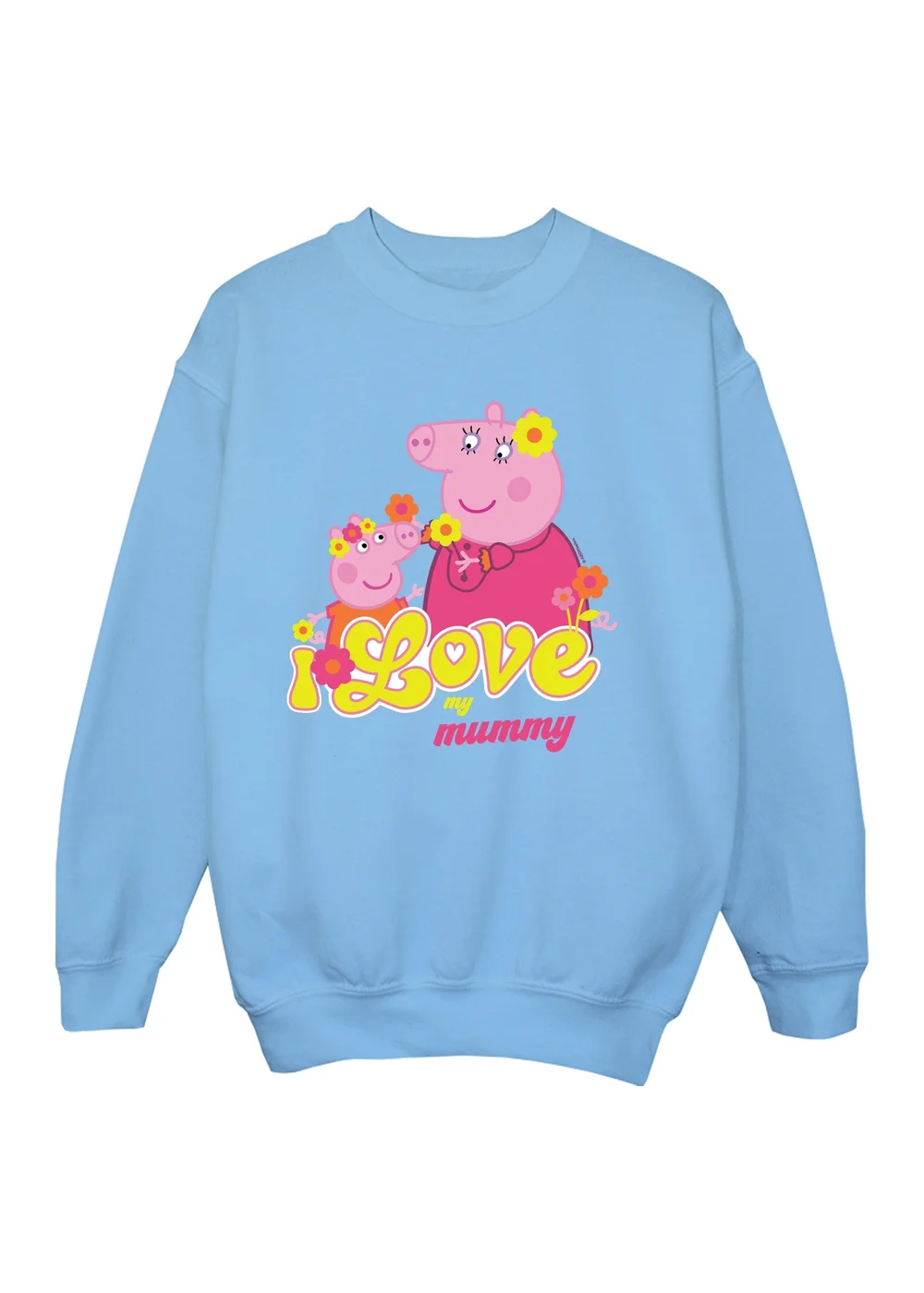 Peppa Pig Love My Mummy Girls Baby Blue Graphic Sweatshirt (3-13 Years) - 3-4 Yrs Image 1