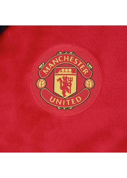 Manchester United FC Boys Red Baby Crest Fleece Dressing Gown (0-3yrs) - 0-6 Months Image 2