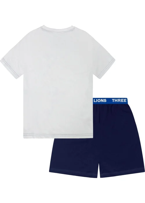 England FA Boys White Short Pyjama Set (6-13yrs) - Age 6-7 Years Image 2