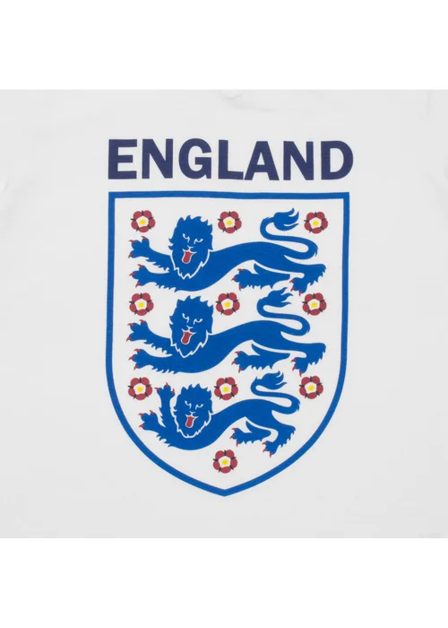 England FA Boys White Short Pyjama Set (6-13yrs) - Age 6-7 Years Image 6