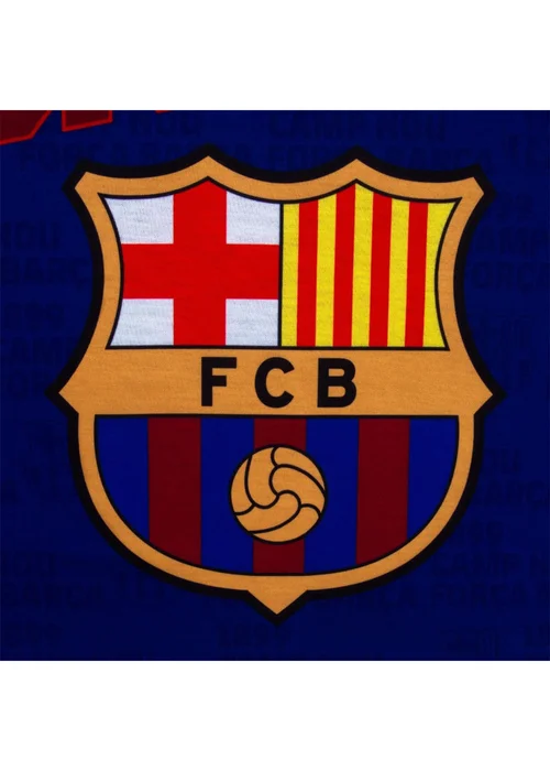 FC Barcelona Boys Dark Blue Short Pyjama Set (2-13yrs) - Age 10-11 Years Image 3