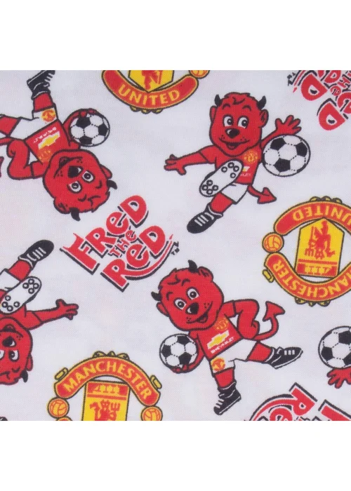 Manchester United FC Boys Red Baby Fred The Red Long Pyjama Set (0-1yrs) - 0-3 months Image 5