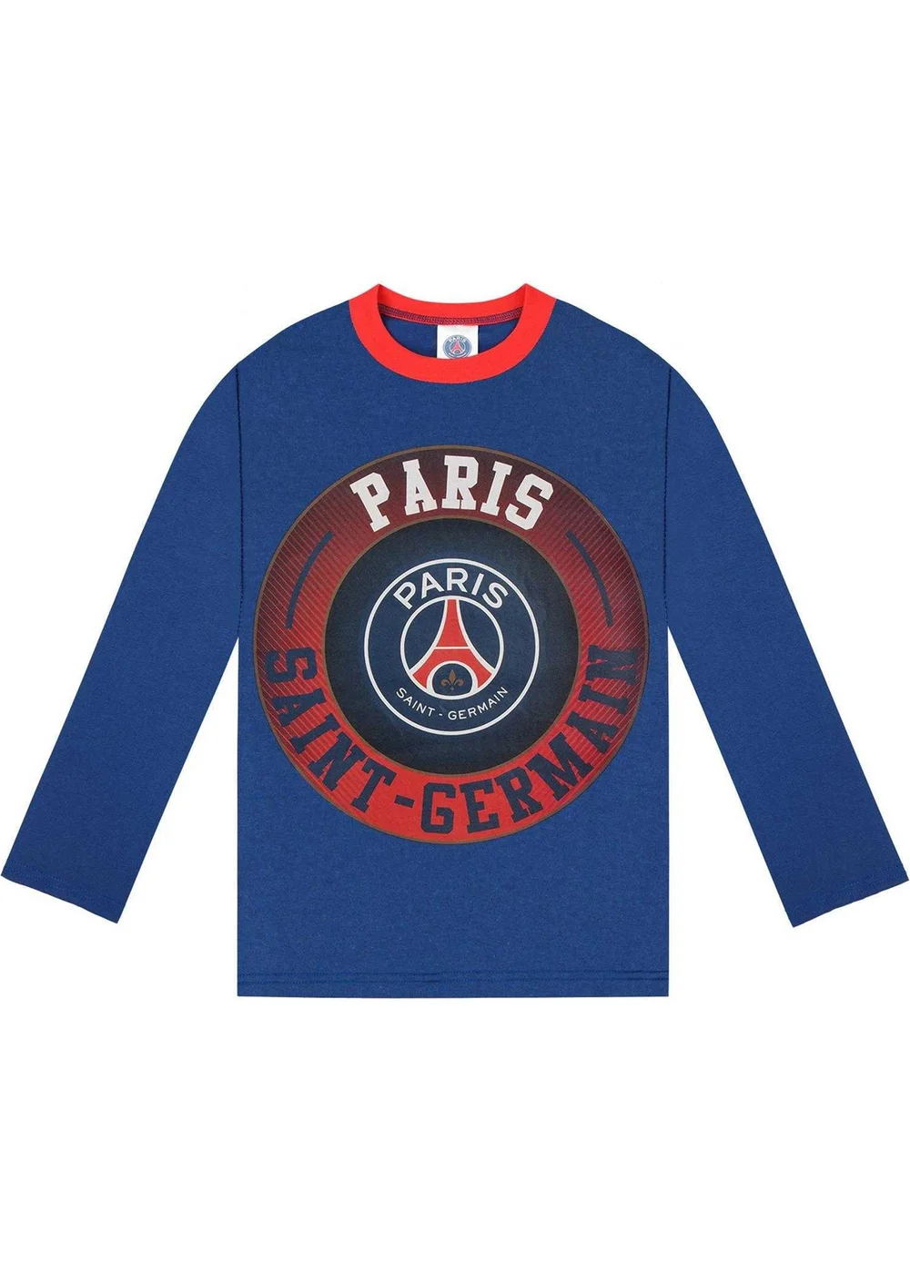Paris Saint Germain Boys Blue FC Crest Long Pyjama Set (4-6yrs) - Age 4-5 Years Image 2