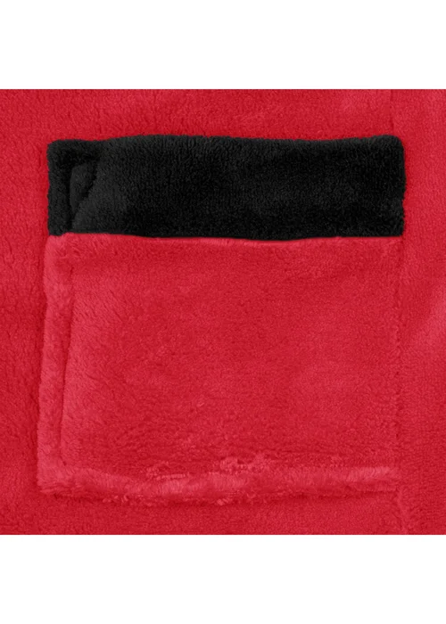Liverpool FC Boys Red Crest Fleece Contrast Trim Dressing Gown (3-14yrs) - Age 3-4 Years Image 4