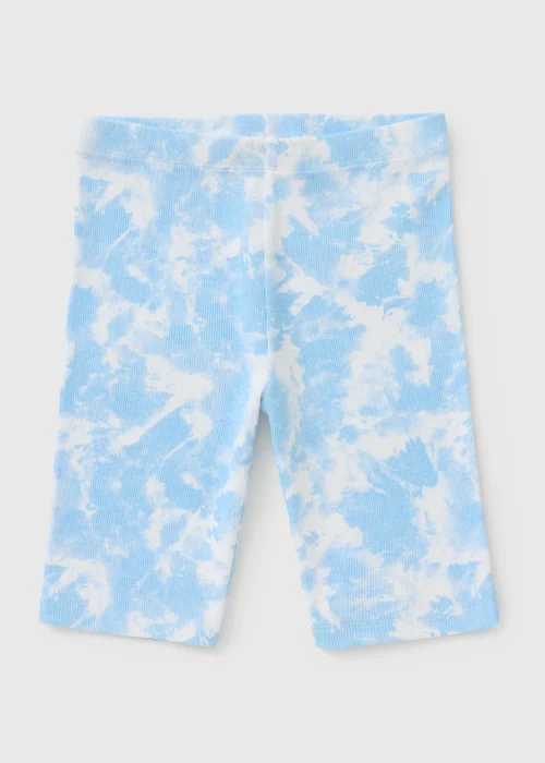 Girls Blue Tie Dye Cycling Shorts (7-15yrs) - 14 Yrs Image 1