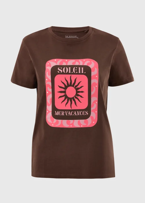 Chocolate Brown Soleil Graphic T-Shirt - 2XL Image 2