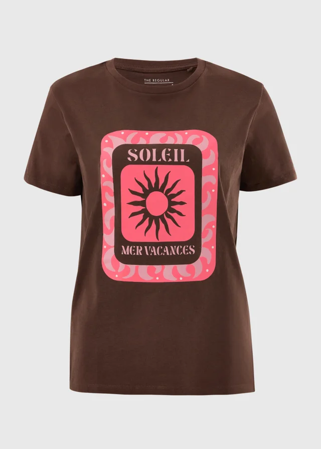 Chocolate Brown Soleil Graphic T-Shirt